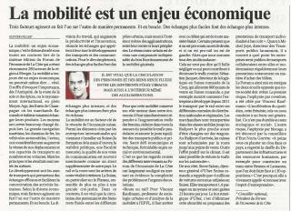 La mobilité est un enjeu économique