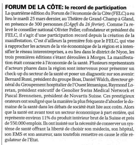 Forum de La Côte: le record de participation